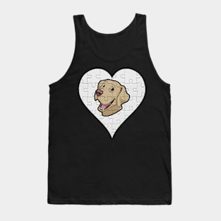 Labrador Retriever Heart Jigsaw Pieces Design - Gift for Labrador Retriever Lovers Tank Top